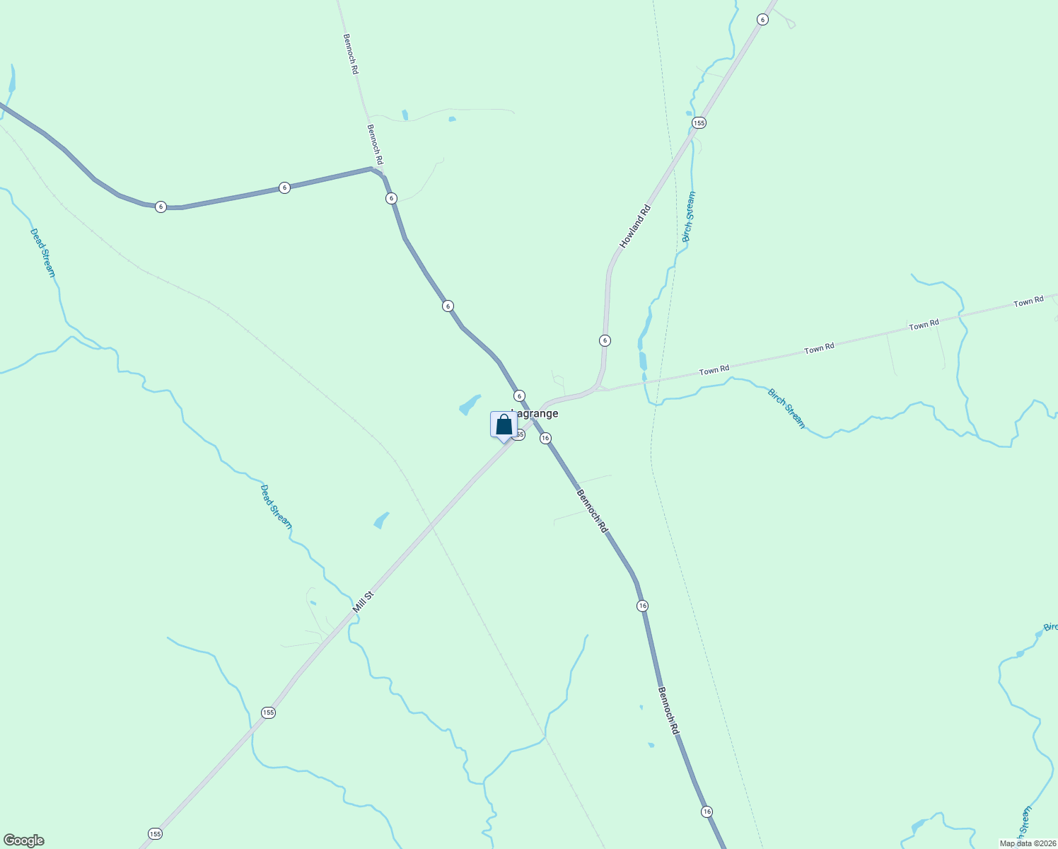 map of restaurants, bars, coffee shops, grocery stores, and more near 23 Mill Street in Lagrange