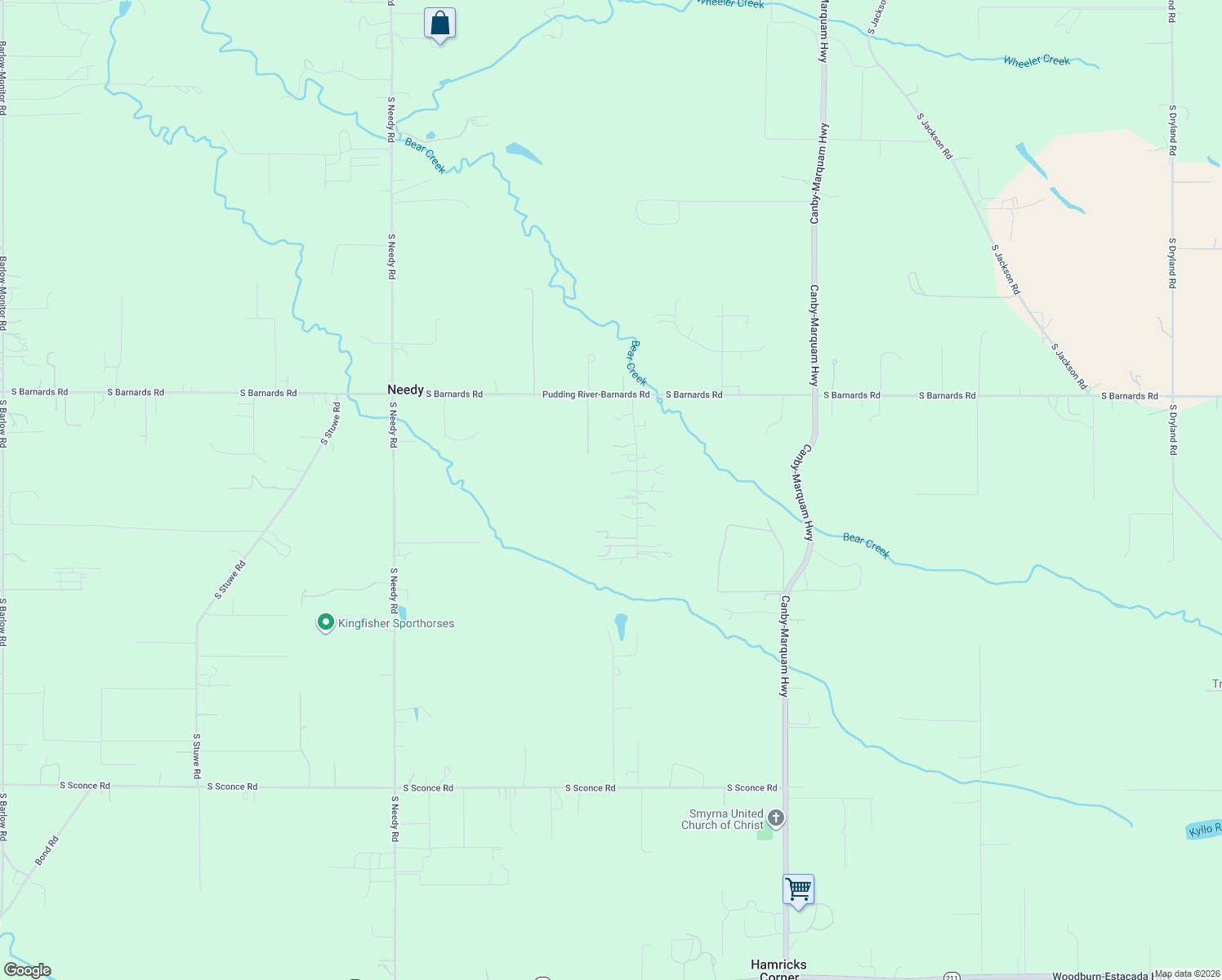 map of restaurants, bars, coffee shops, grocery stores, and more near 30245 South Candlelight Court in Canby