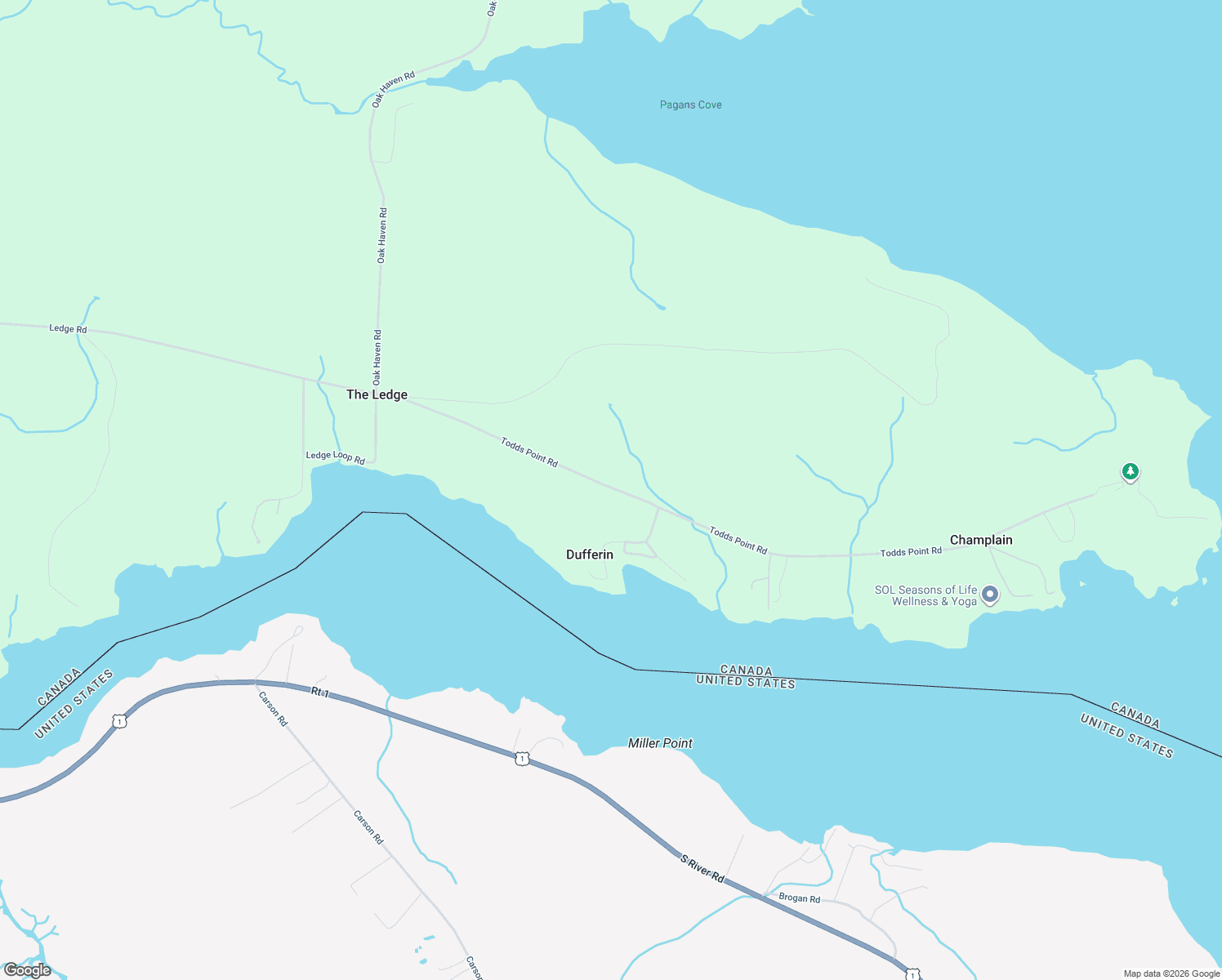 map of restaurants, bars, coffee shops, grocery stores, and more near 96 Todds Point Road in Dufferin