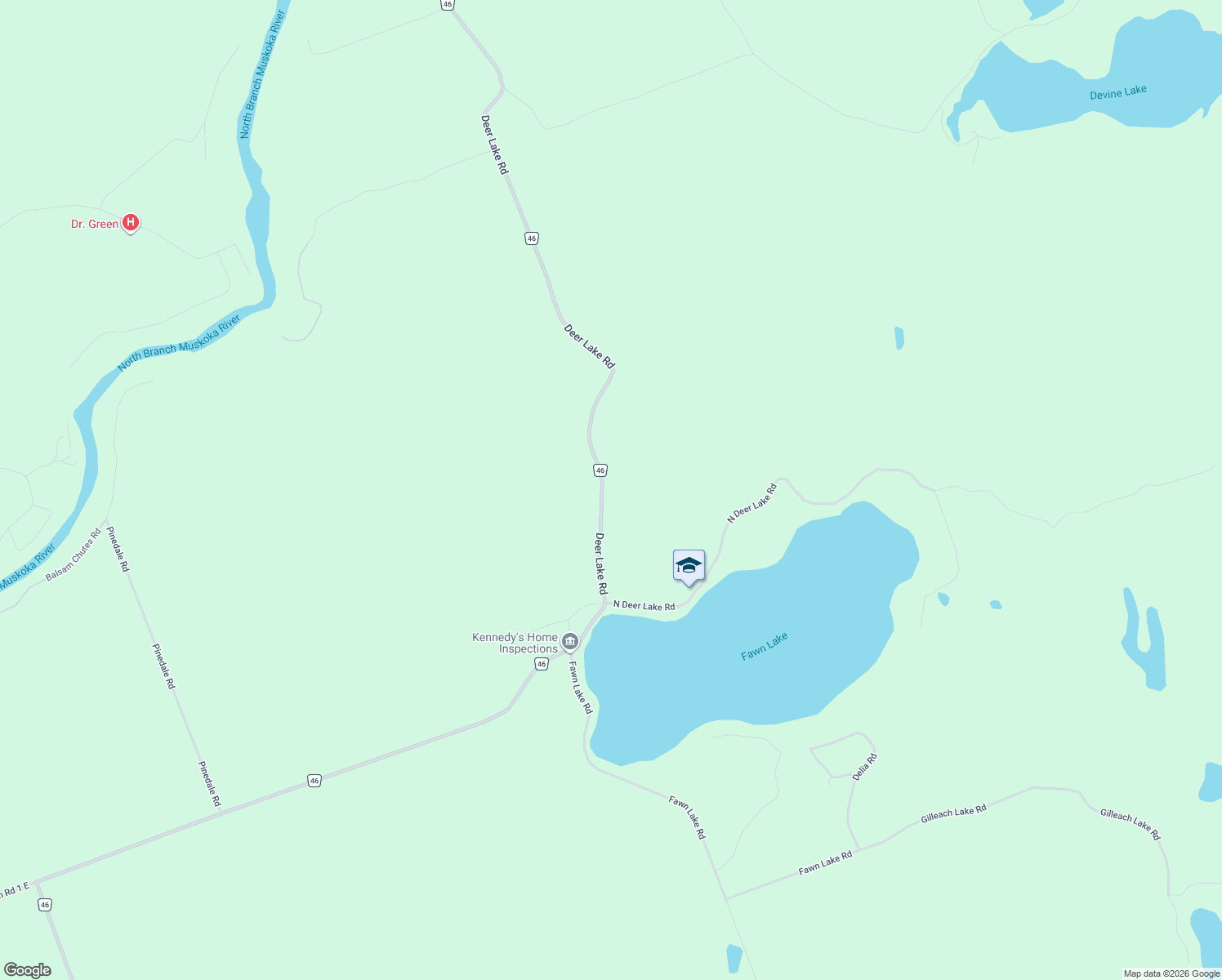 map of restaurants, bars, coffee shops, grocery stores, and more near 927 Deer Lake Road in Huntsville