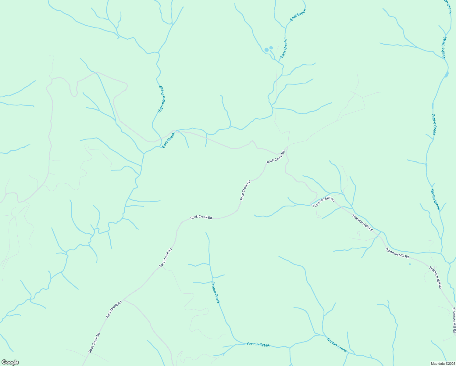 map of restaurants, bars, coffee shops, grocery stores, and more near Rock Creek Road in Sheridan