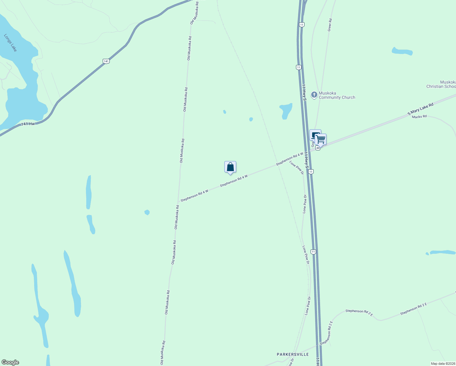 map of restaurants, bars, coffee shops, grocery stores, and more near Stephenson Road 4 West in Huntsville