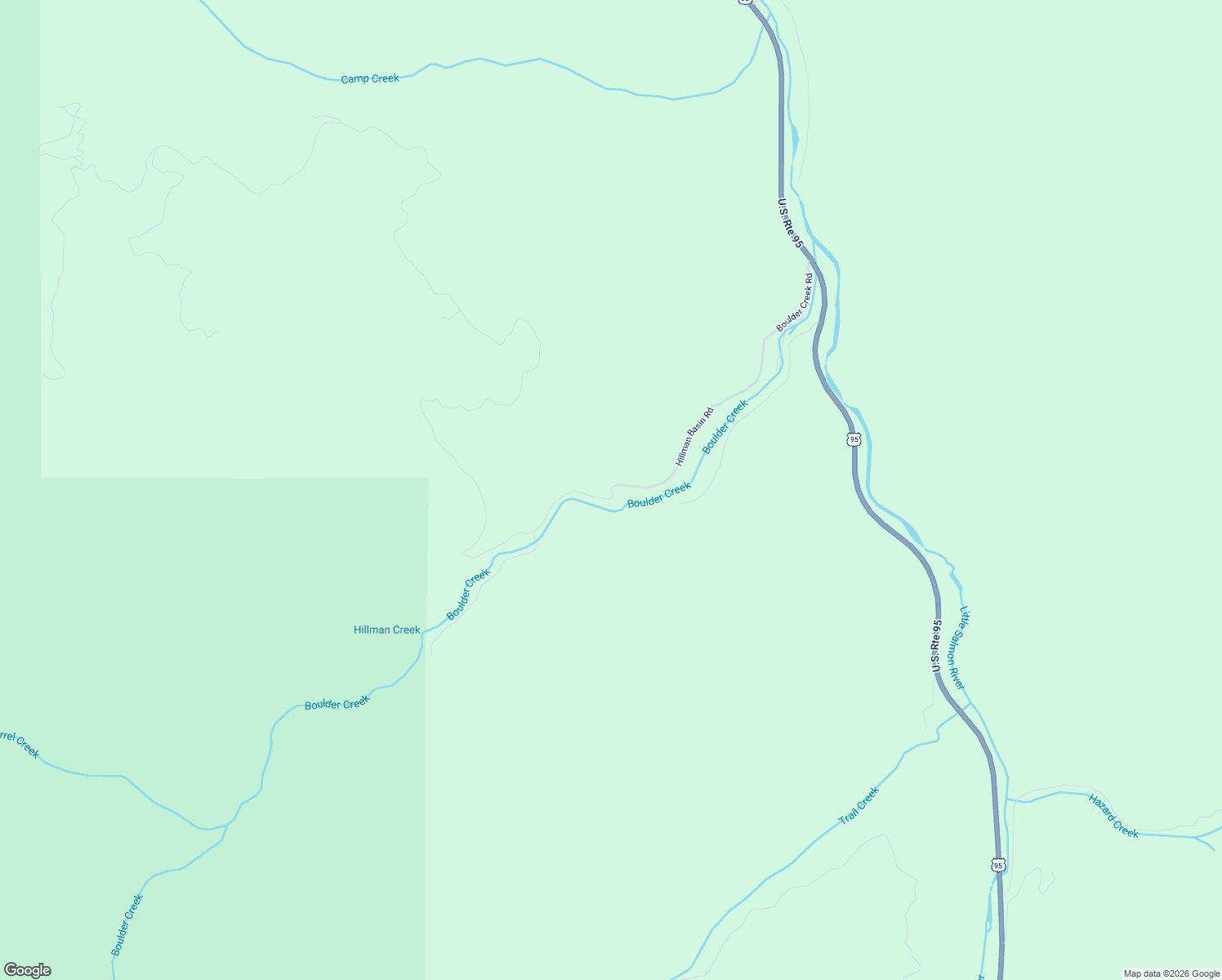 map of restaurants, bars, coffee shops, grocery stores, and more near 2857 Hillman Basin Road in Pollock