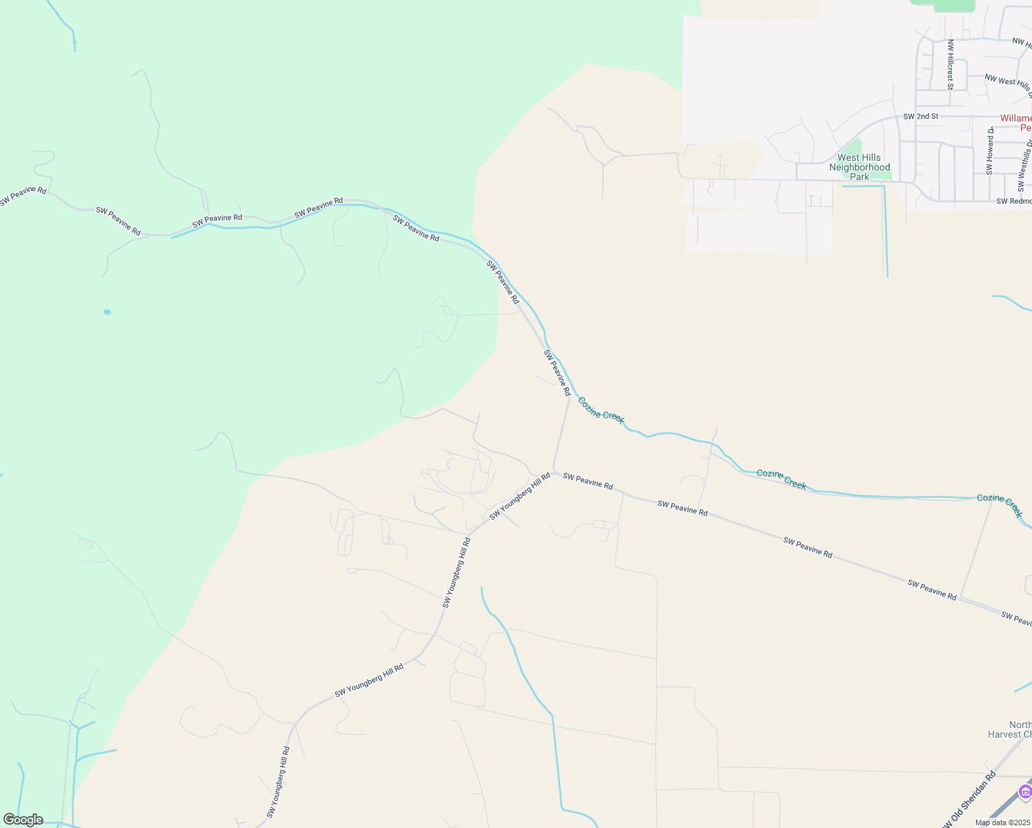 map of restaurants, bars, coffee shops, grocery stores, and more near 14275 Southwest Peavine Road in McMinnville