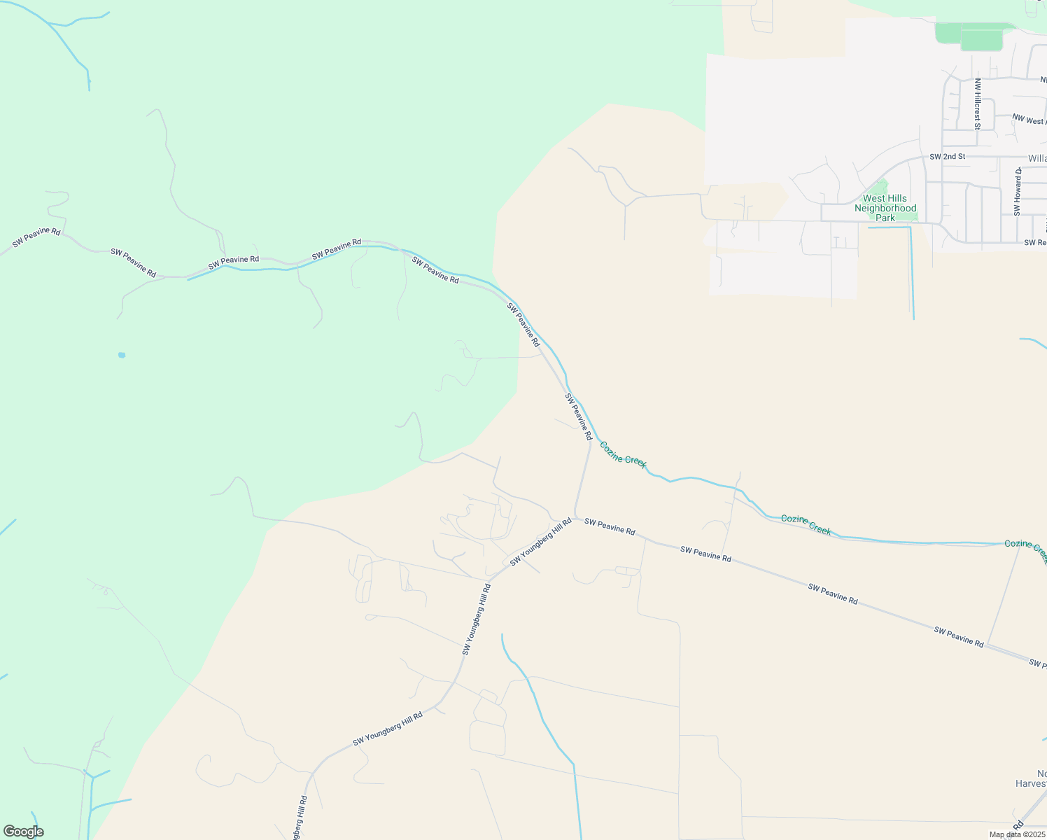 map of restaurants, bars, coffee shops, grocery stores, and more near 14275 Southwest Peavine Road in McMinnville