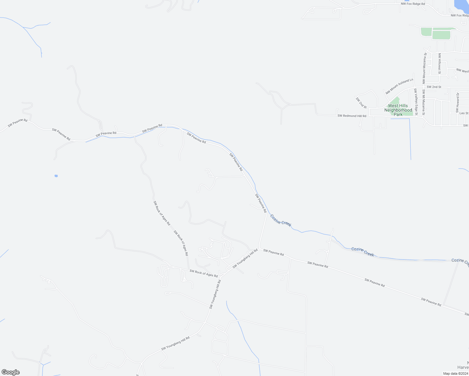map of restaurants, bars, coffee shops, grocery stores, and more near 14501 Southwest Peavine Road in McMinnville