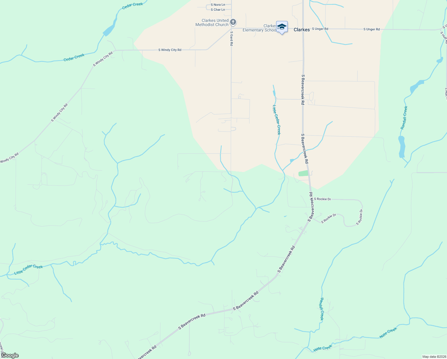 map of restaurants, bars, coffee shops, grocery stores, and more near 28107 South Gard Road in Mulino