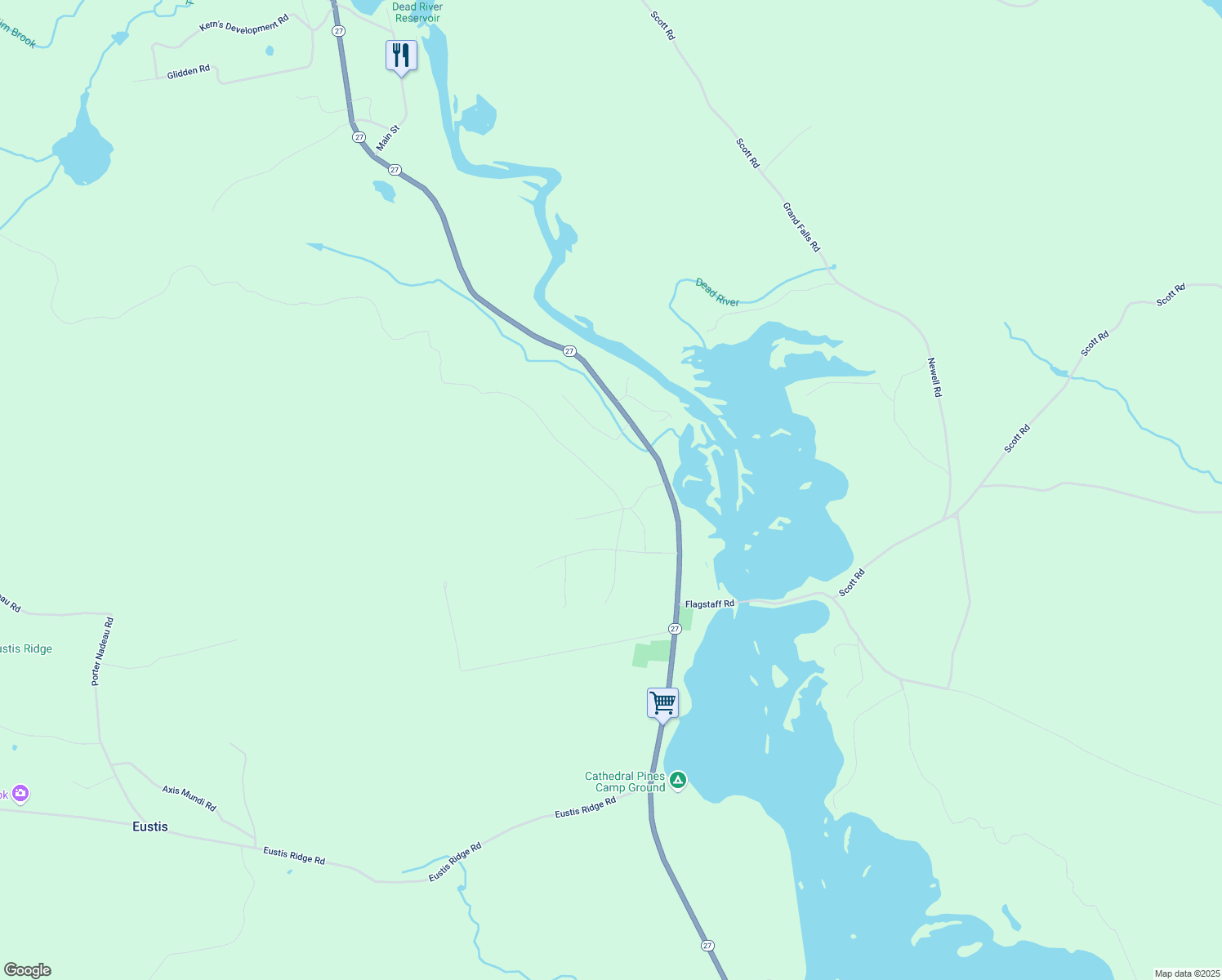 map of restaurants, bars, coffee shops, grocery stores, and more near Gravel Pit Road in Eustis