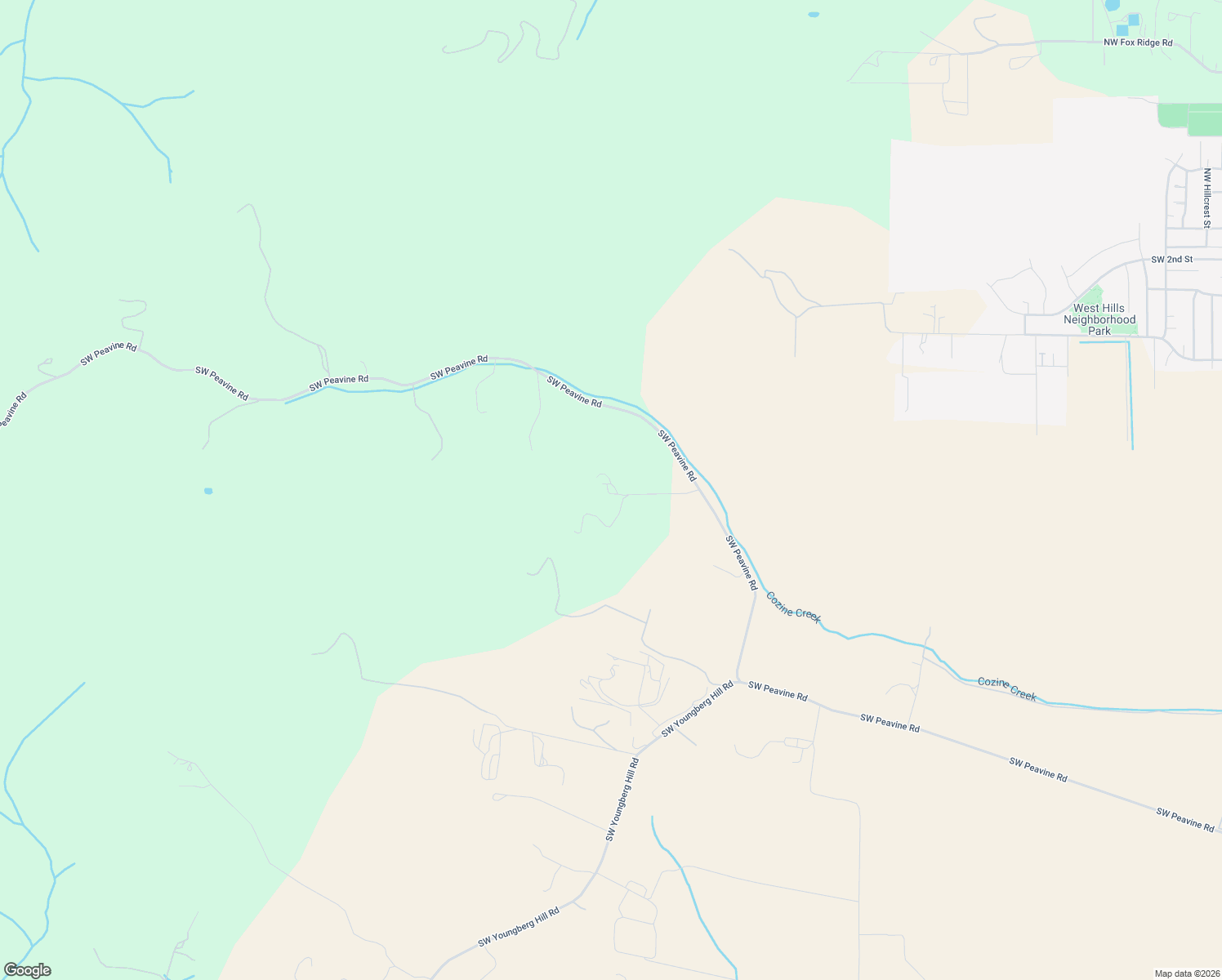 map of restaurants, bars, coffee shops, grocery stores, and more near 14505 Southwest Peavine Road in McMinnville