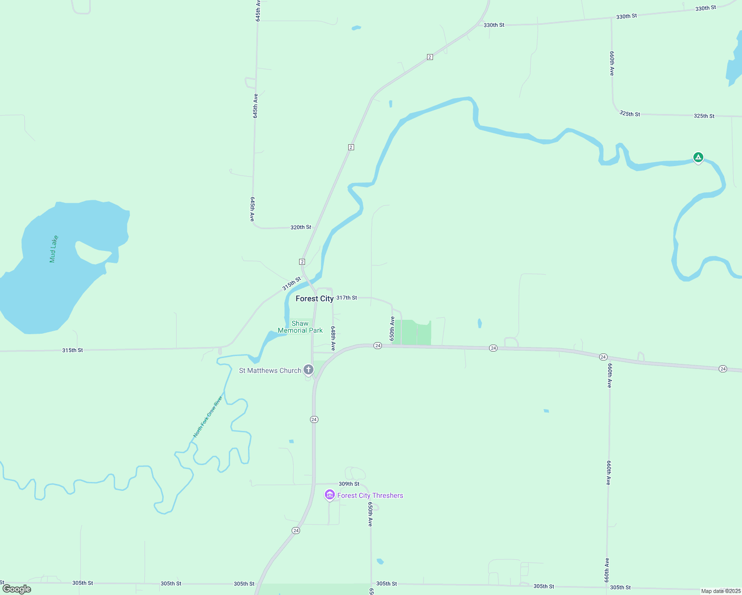 map of restaurants, bars, coffee shops, grocery stores, and more near 64988 317th Street in Litchfield