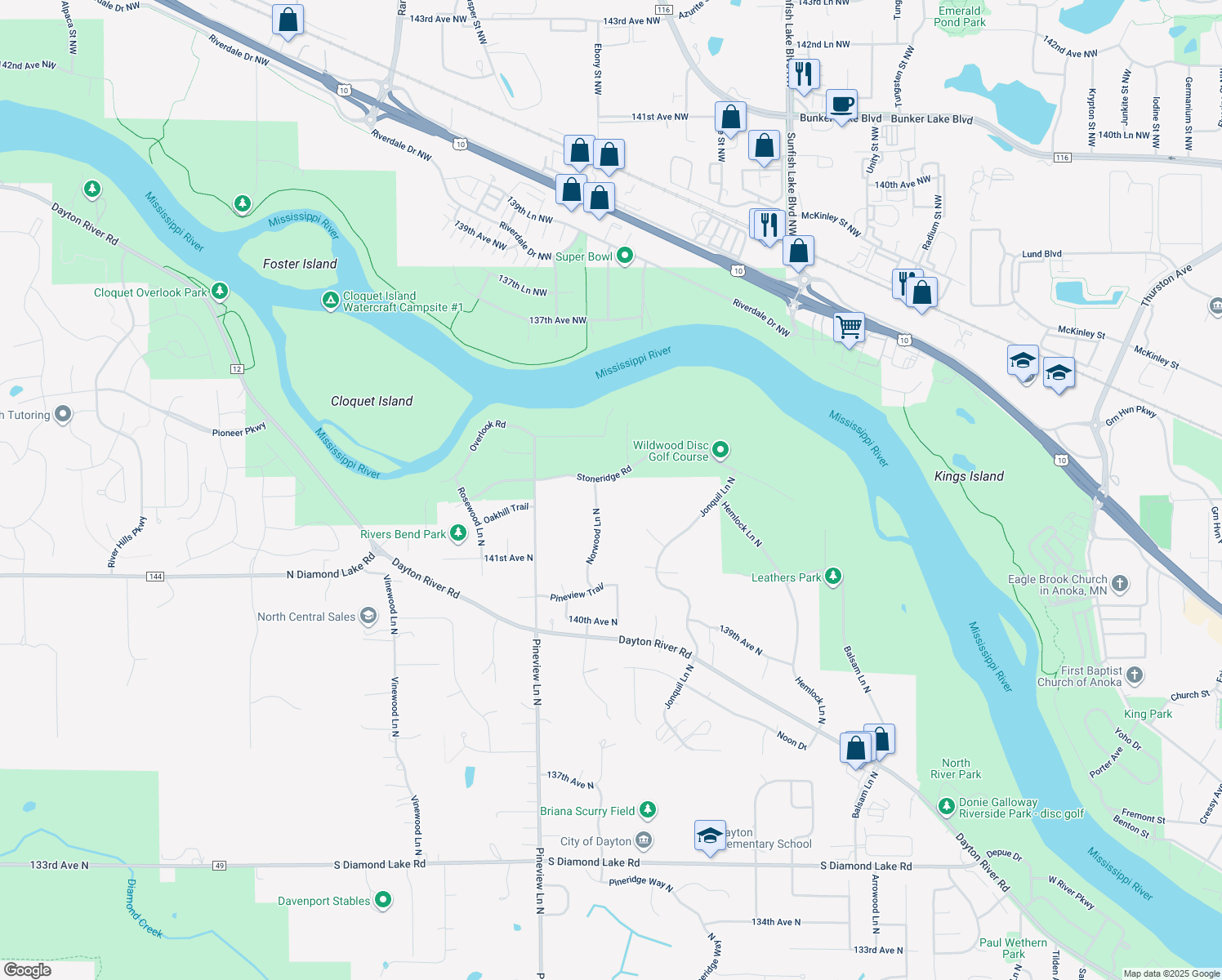12121 Stoneridge Road, Dayton MN Walk Score