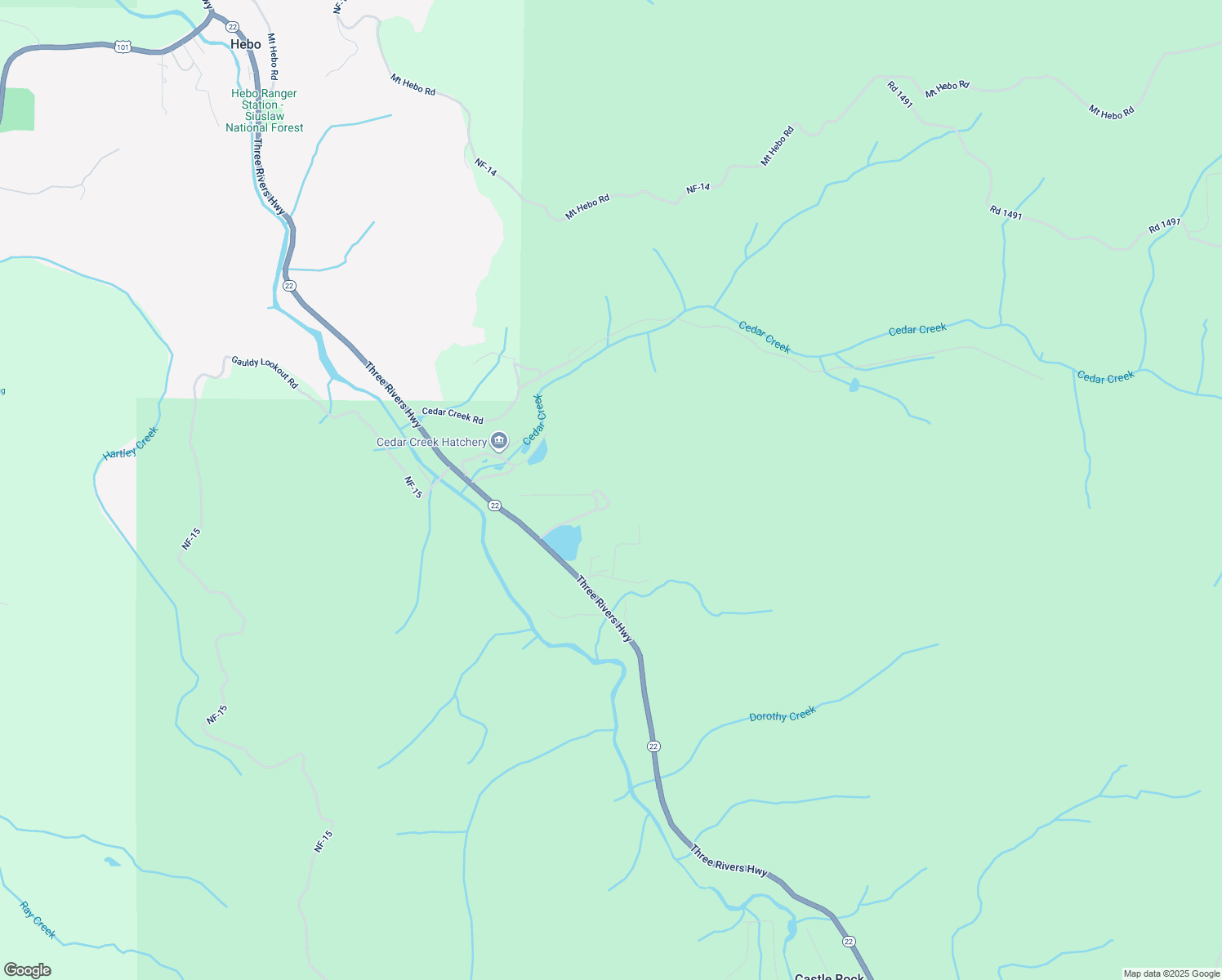 map of restaurants, bars, coffee shops, grocery stores, and more near 33505 Oregon 22 in Hebo