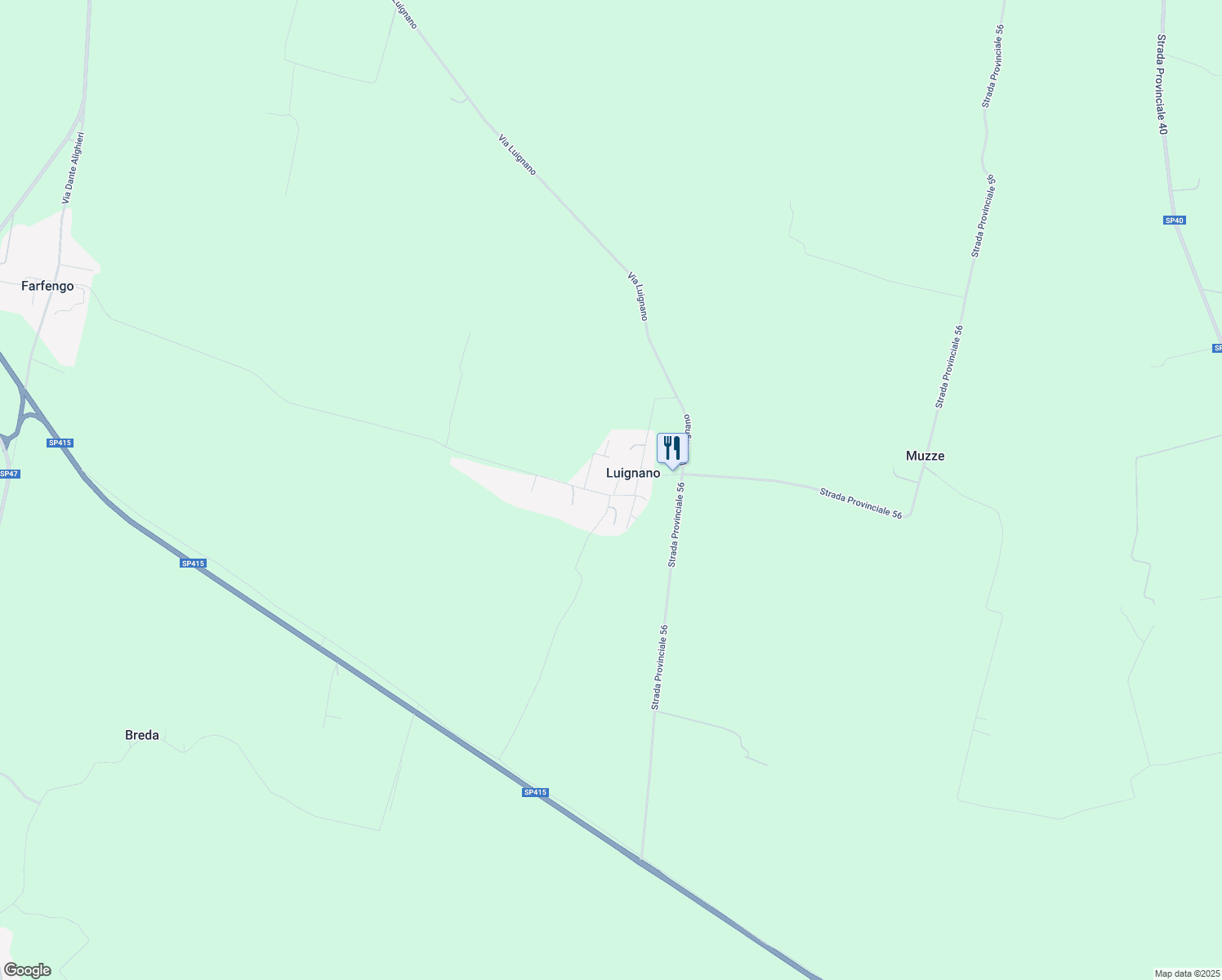 map of restaurants, bars, coffee shops, grocery stores, and more near 2 Via Maggiore in Luignano