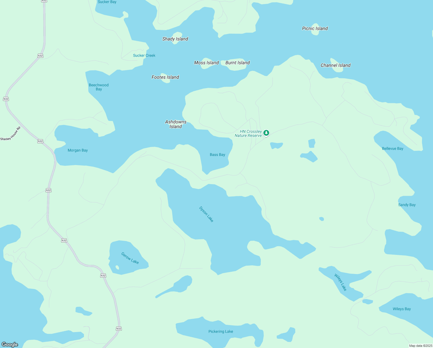 map of restaurants, bars, coffee shops, grocery stores, and more near 155 Burgess Road in Rosseau