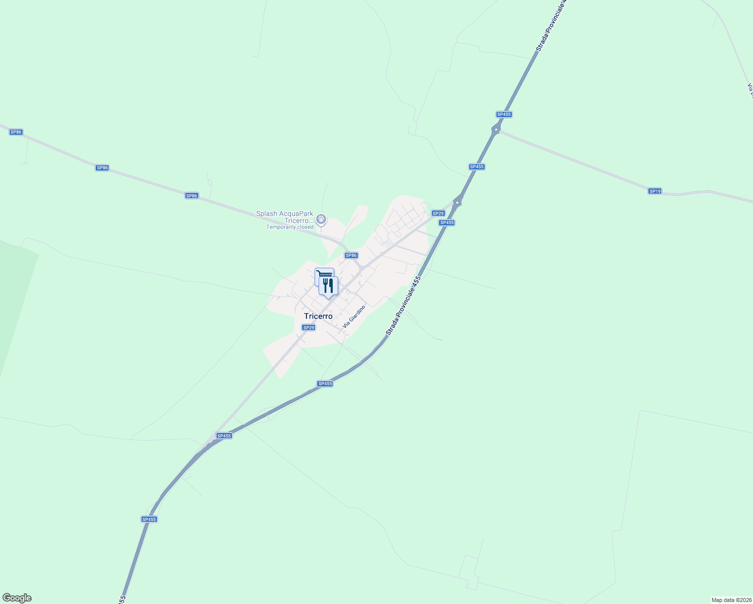 map of restaurants, bars, coffee shops, grocery stores, and more near 8 Via San Giorgio in Tricerro