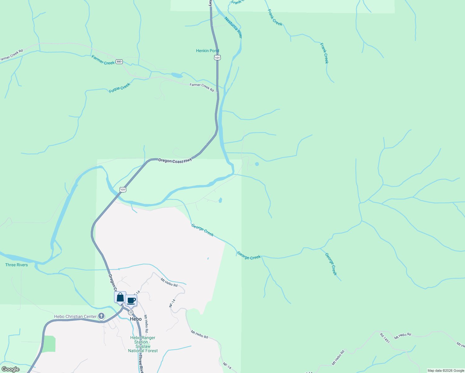 map of restaurants, bars, coffee shops, grocery stores, and more near 17955 Evergreen Drive in Cloverdale