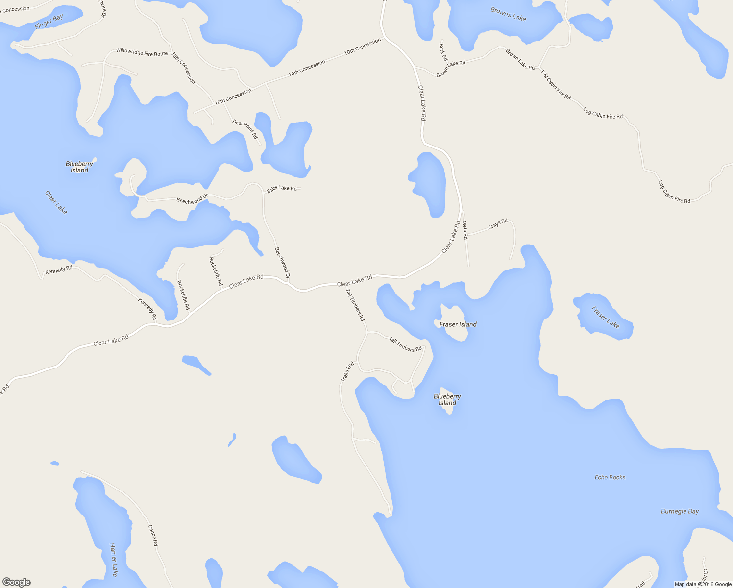 map of restaurants, bars, coffee shops, grocery stores, and more near 250 Clear Lake Road in Parry Sound