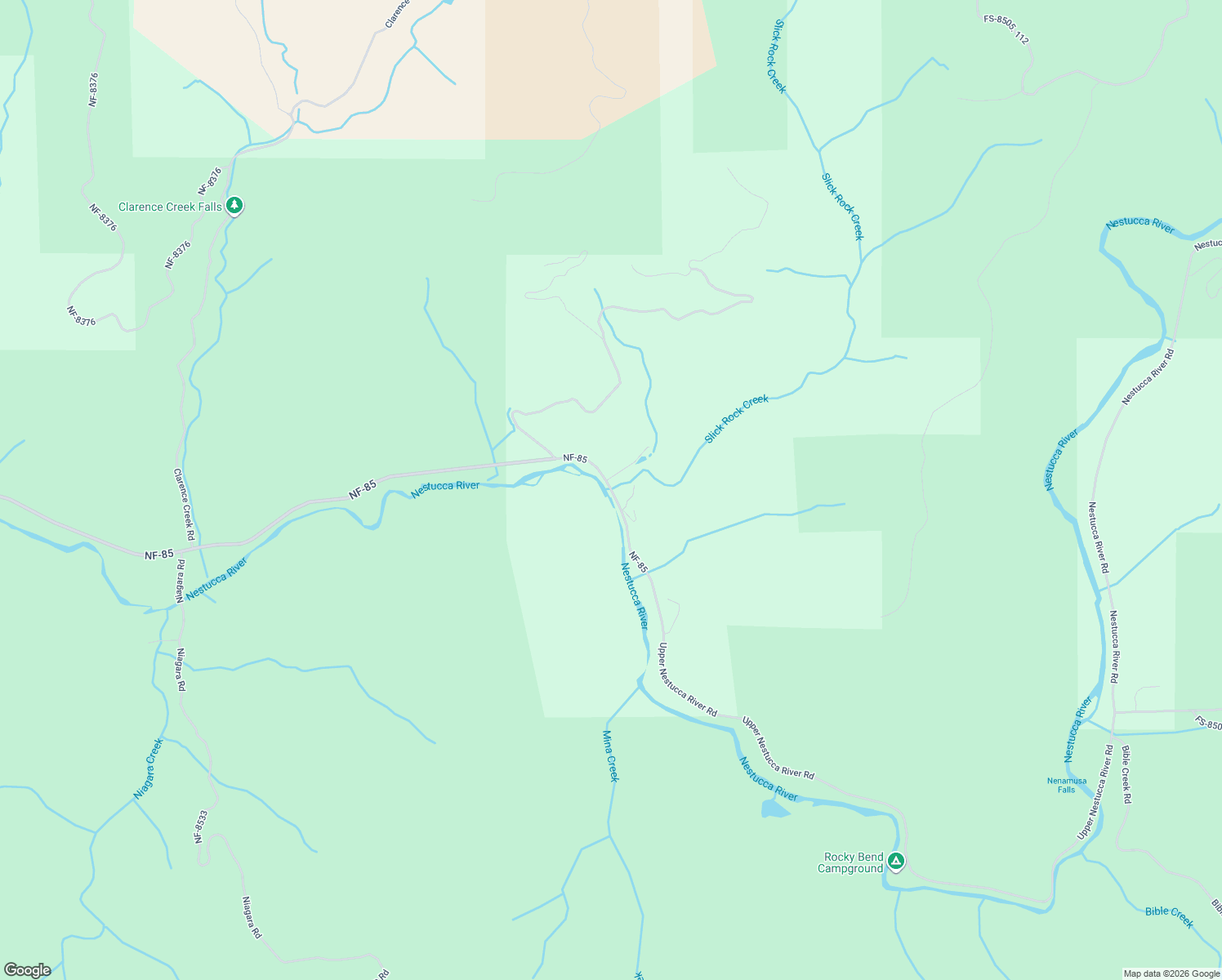 map of restaurants, bars, coffee shops, grocery stores, and more near 36760 Upper Nestucca River Road in Beaver