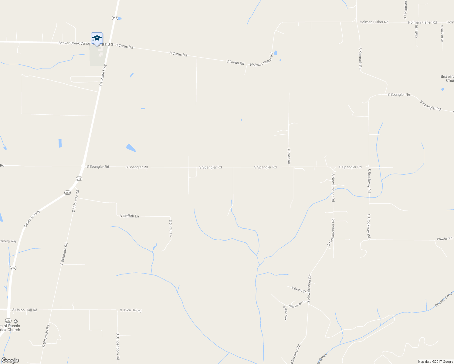 map of restaurants, bars, coffee shops, grocery stores, and more near 15198 South Spangler Road in Oregon City