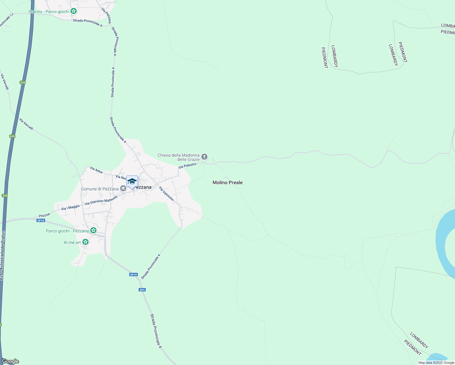 map of restaurants, bars, coffee shops, grocery stores, and more near 10 Strada Vicinale delle Facce in Molino Preale