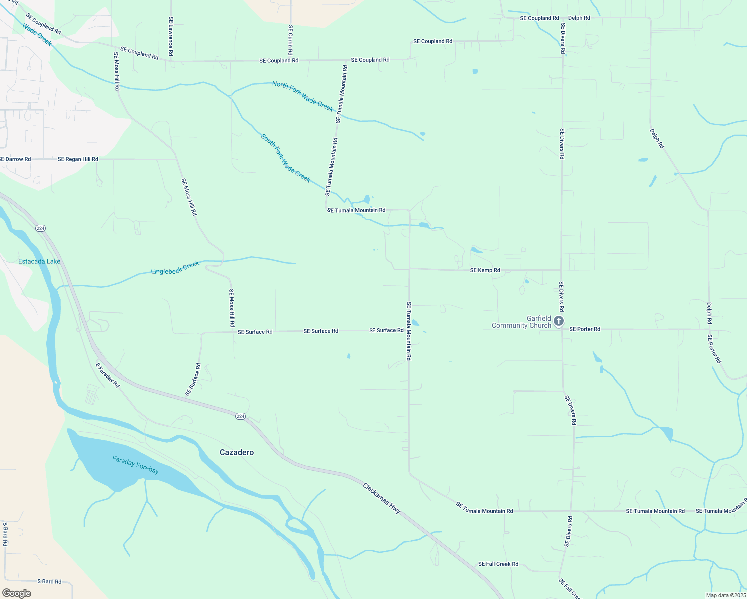 map of restaurants, bars, coffee shops, grocery stores, and more near 35920 SE Trail Dr in Estacada
