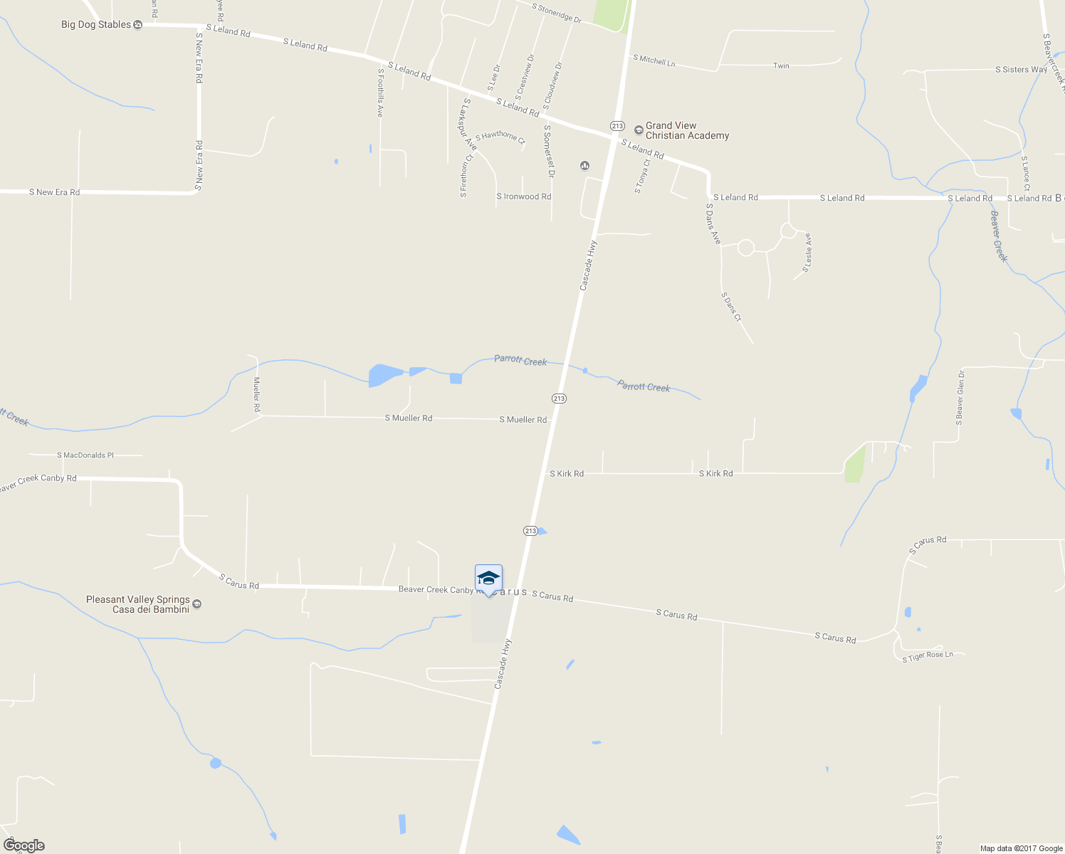 map of restaurants, bars, coffee shops, grocery stores, and more near 14490 South Mueller Road in Oregon City