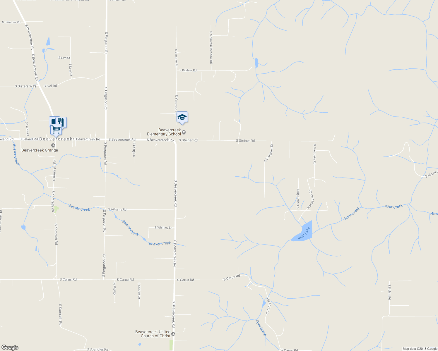 map of restaurants, bars, coffee shops, grocery stores, and more near 17314 S Steiner Rd in Clackamas