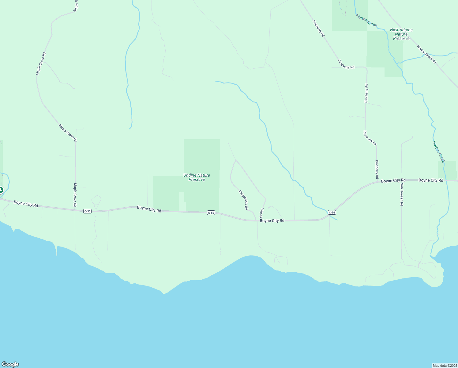 map of restaurants, bars, coffee shops, grocery stores, and more near 5501-5699 Ridgelands Road in Charlevoix