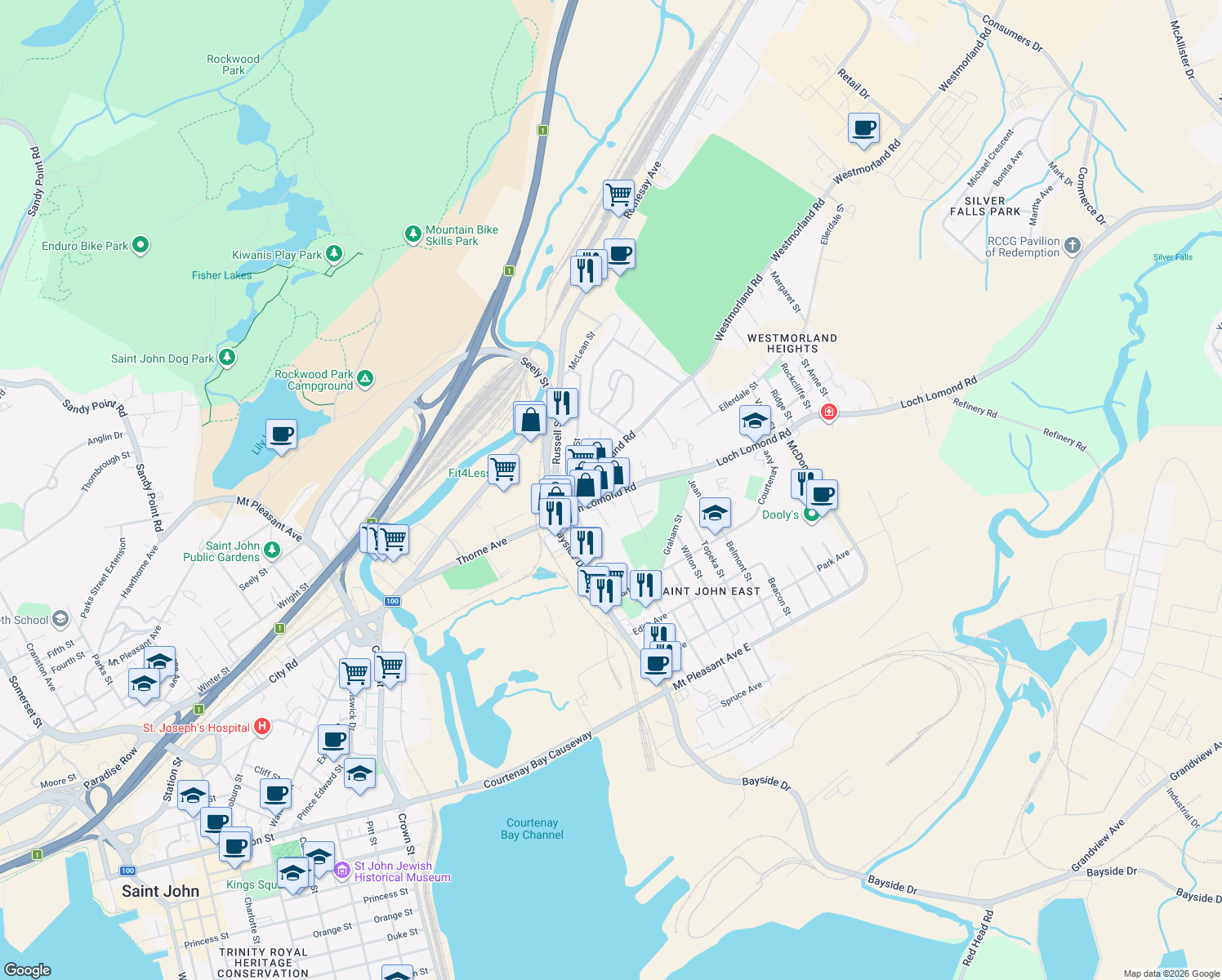69 Loch Lomond Road, Saint John NB Walk Score