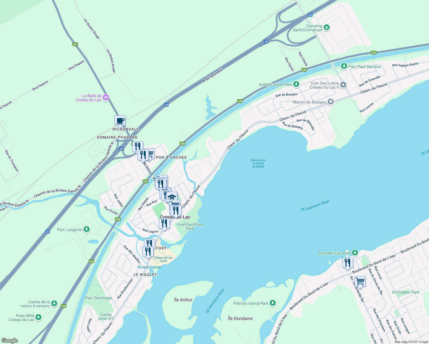 390 Chemin du Fleuve, CoteauduLac QC Walk Score