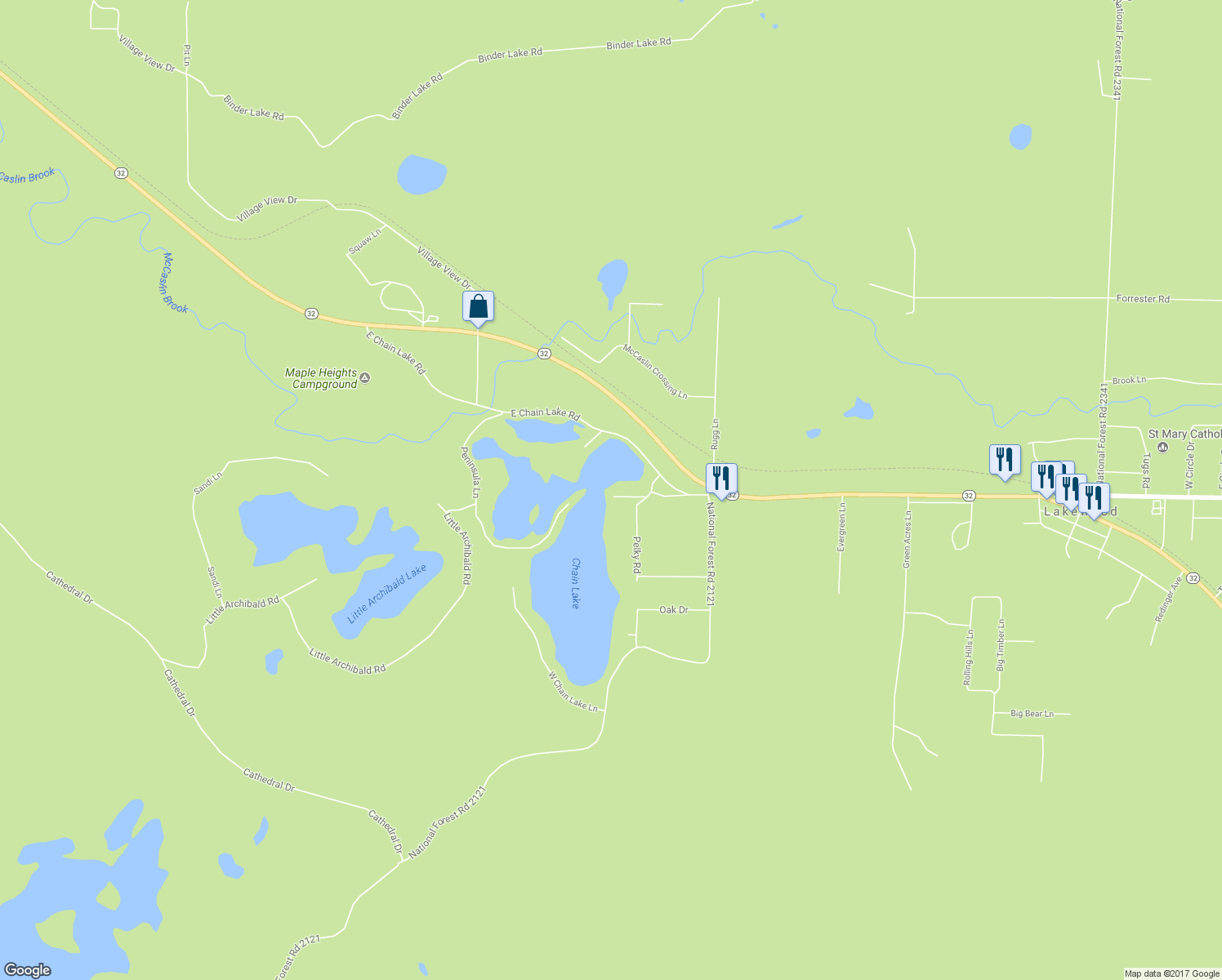 map of restaurants, bars, coffee shops, grocery stores, and more near 15788 Krueger Lane in Lakewood