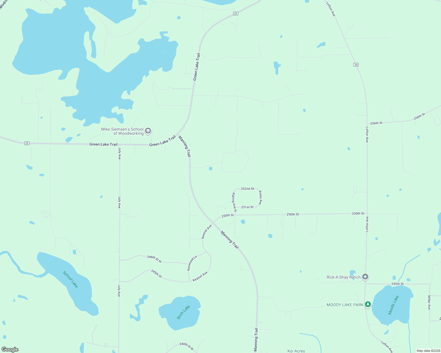 map of restaurants, bars, coffee shops, grocery stores, and more near 10529 253rd Street in Chisago City