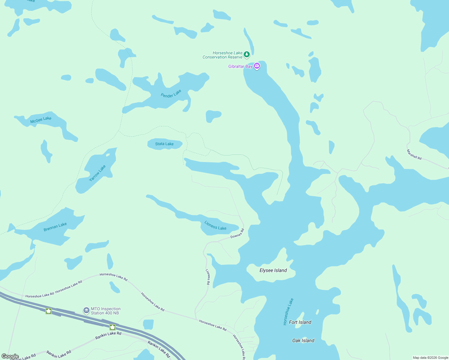 map of restaurants, bars, coffee shops, grocery stores, and more near 123 Downes Road in Parry Sound