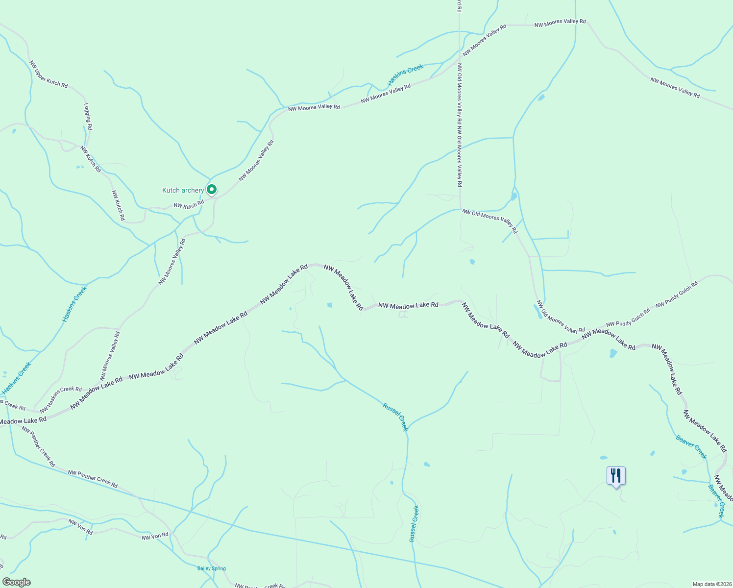 map of restaurants, bars, coffee shops, grocery stores, and more near 19600 Northwest Meadowlake Road in Yamhill