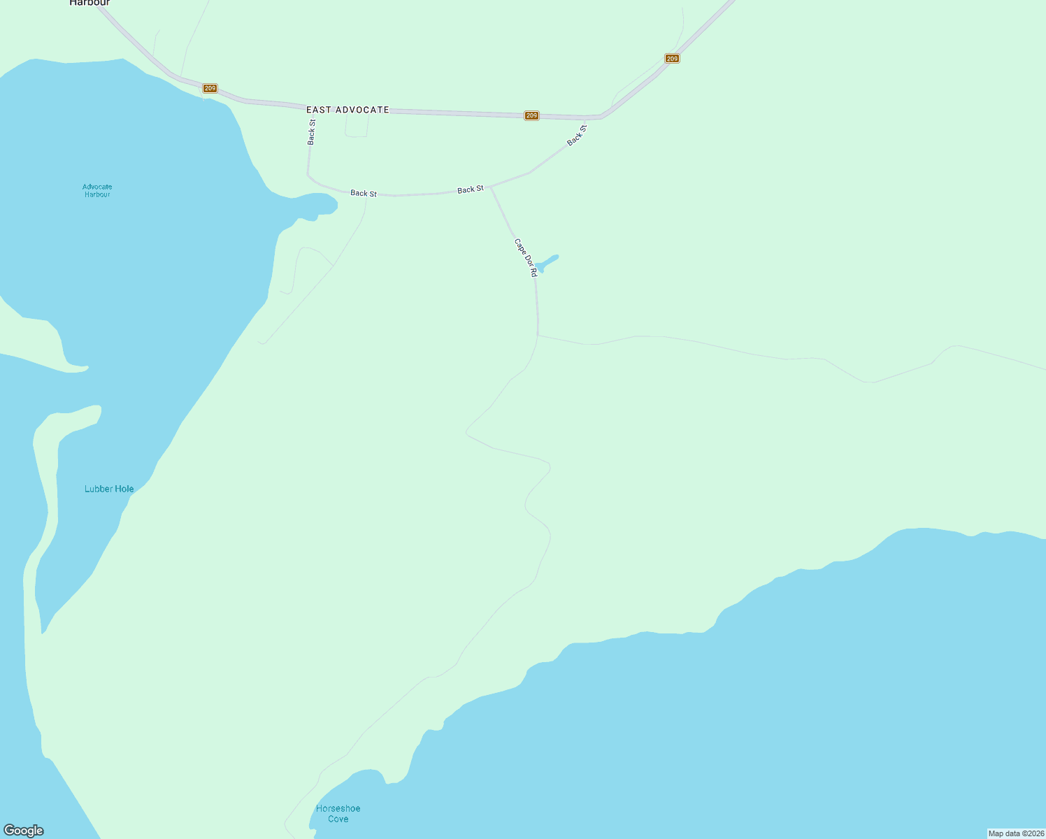 map of restaurants, bars, coffee shops, grocery stores, and more near 1222 Cape Dor Road in Advocate Harbour