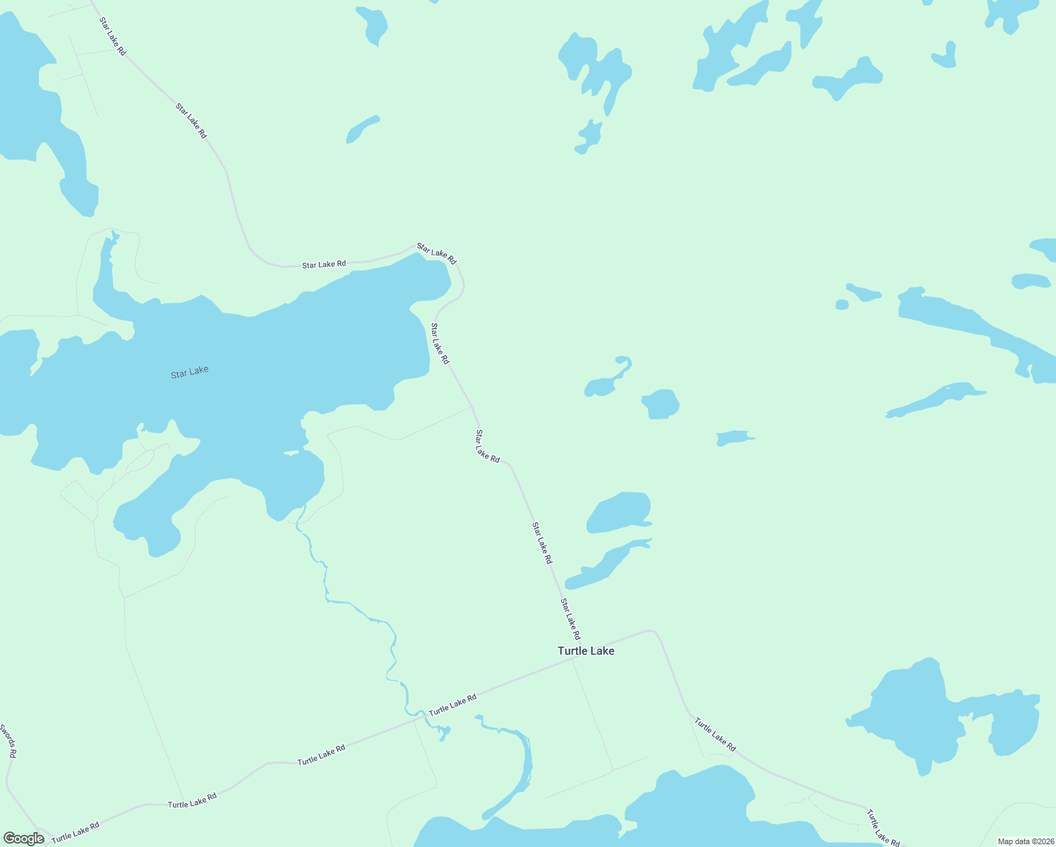 map of restaurants, bars, coffee shops, grocery stores, and more near Star Lake Road in Rosseau
