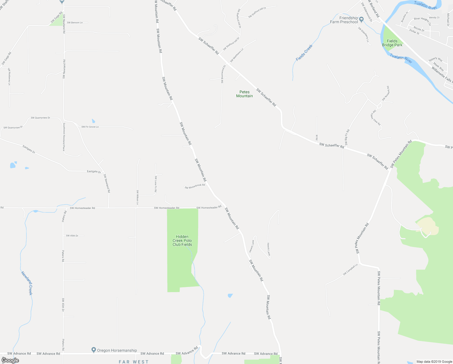 map of restaurants, bars, coffee shops, grocery stores, and more near 25610 Southwest Mountain Road in West Linn