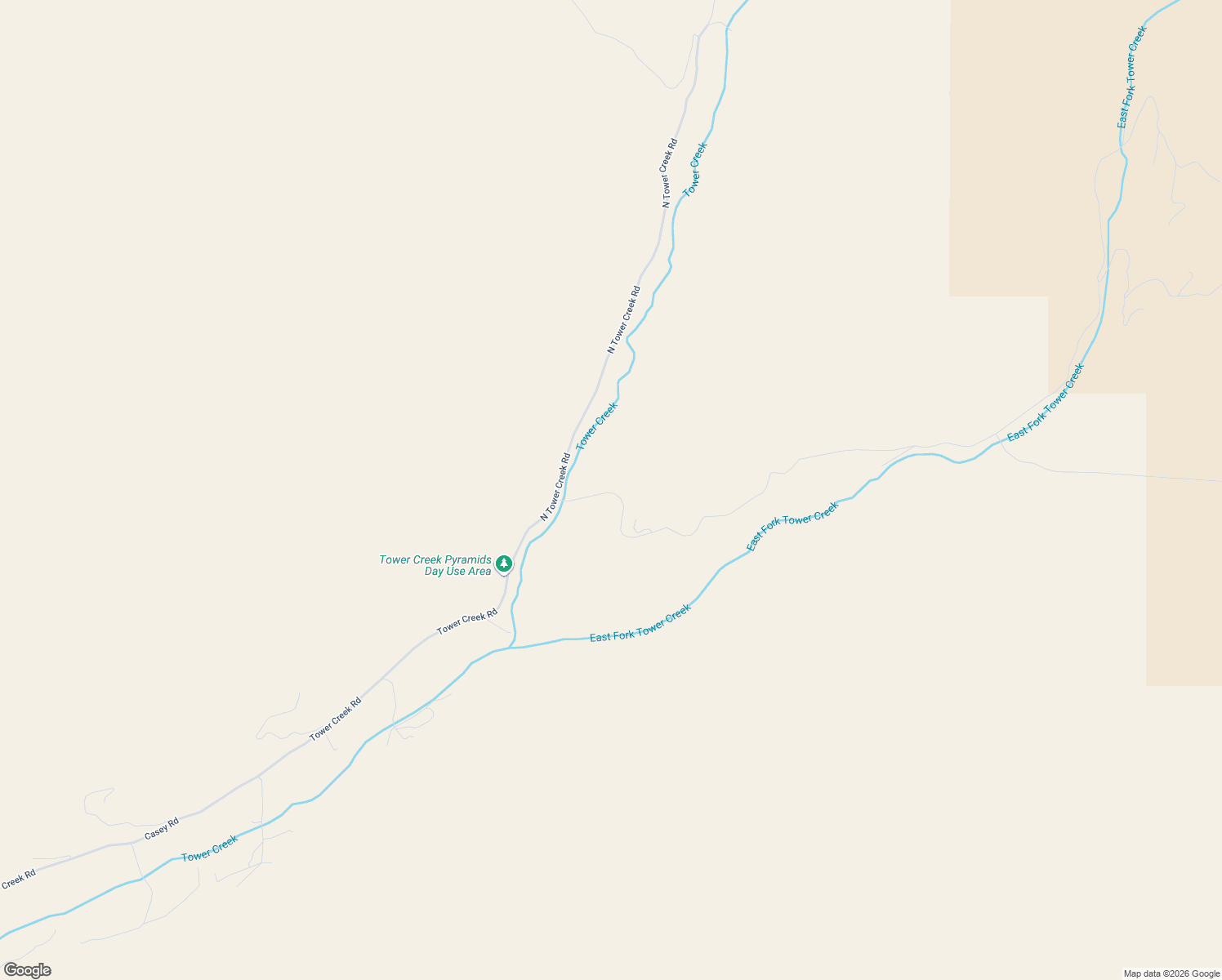map of restaurants, bars, coffee shops, grocery stores, and more near 3-99 East Tower Creek Road in Carmen