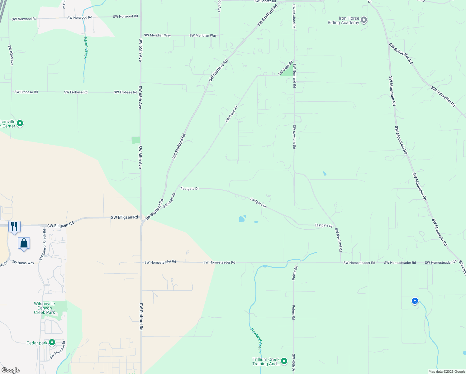 map of restaurants, bars, coffee shops, grocery stores, and more near 25136 SW Quarryview Dr in Wilsonville
