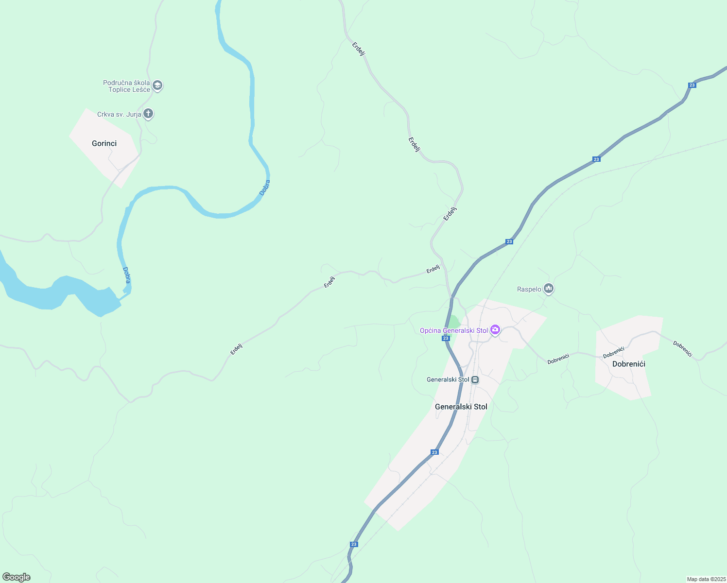 map of restaurants, bars, coffee shops, grocery stores, and more near in Generalski Stol