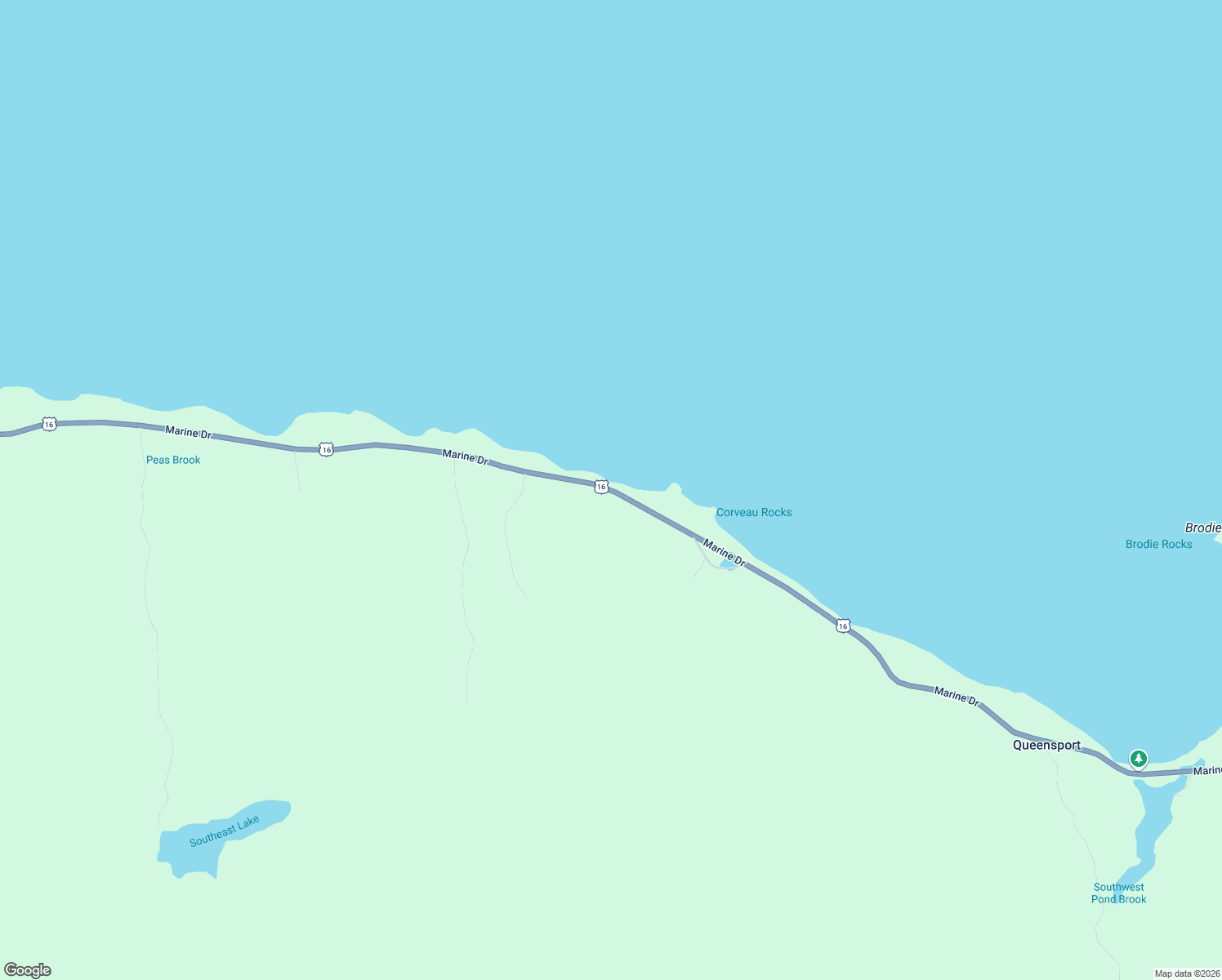 map of restaurants, bars, coffee shops, grocery stores, and more near Nova Scotia Trunk 16 in Guysborough