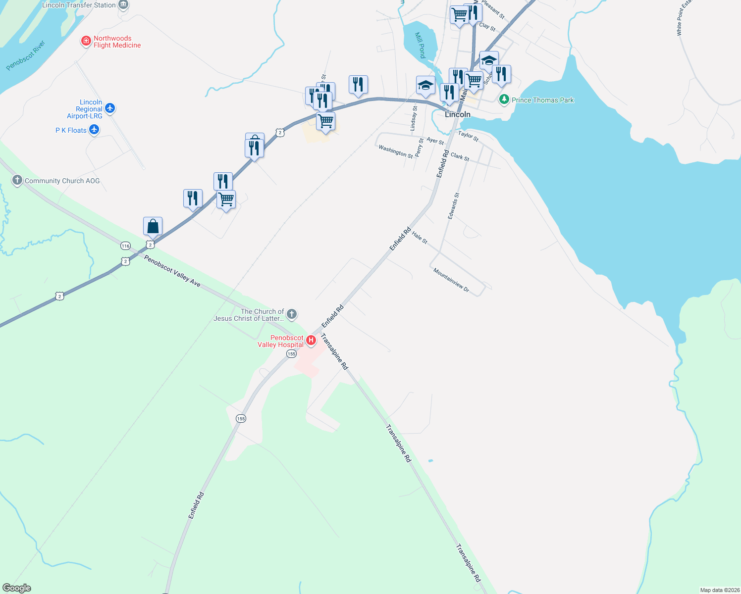 map of restaurants, bars, coffee shops, grocery stores, and more near 10 Penny Lane in Lincoln