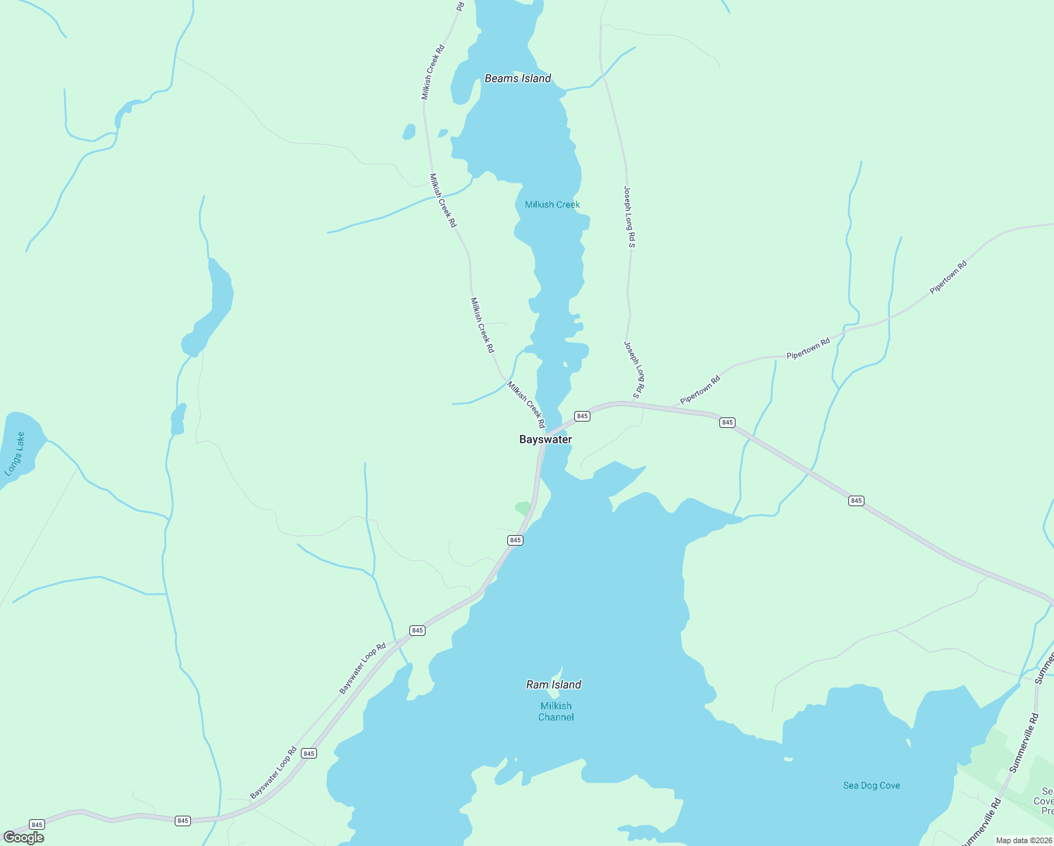 map of restaurants, bars, coffee shops, grocery stores, and more near 9 Milkish Creek Road in Bayswater