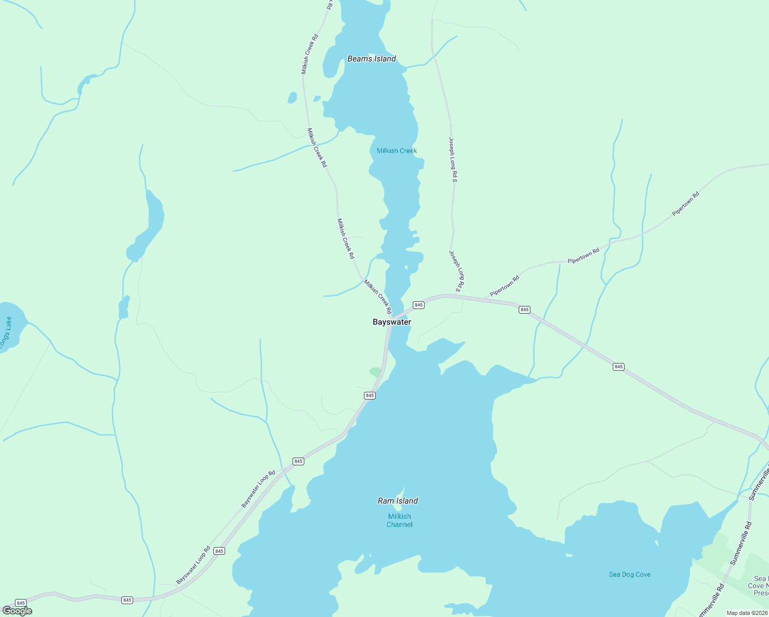 map of restaurants, bars, coffee shops, grocery stores, and more near 9 Milkish Creek Road in Bayswater