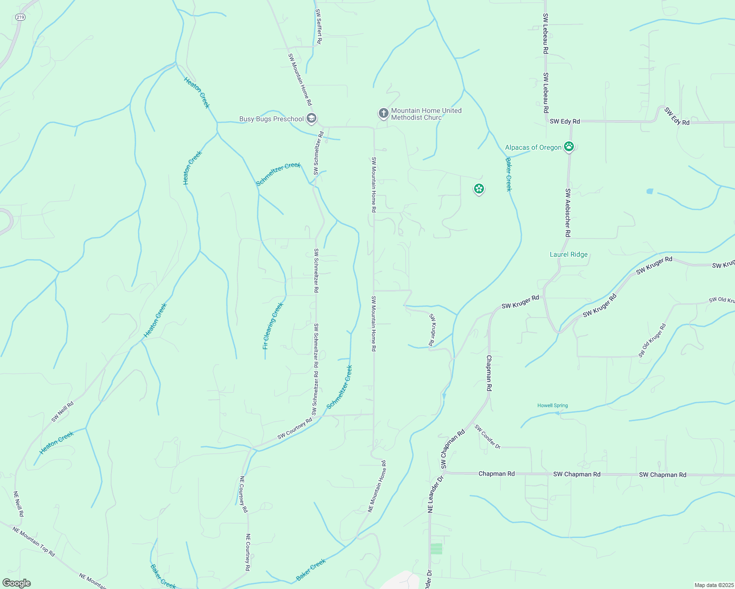 map of restaurants, bars, coffee shops, grocery stores, and more near 22365 Southwest Mountain Home Road in Sherwood