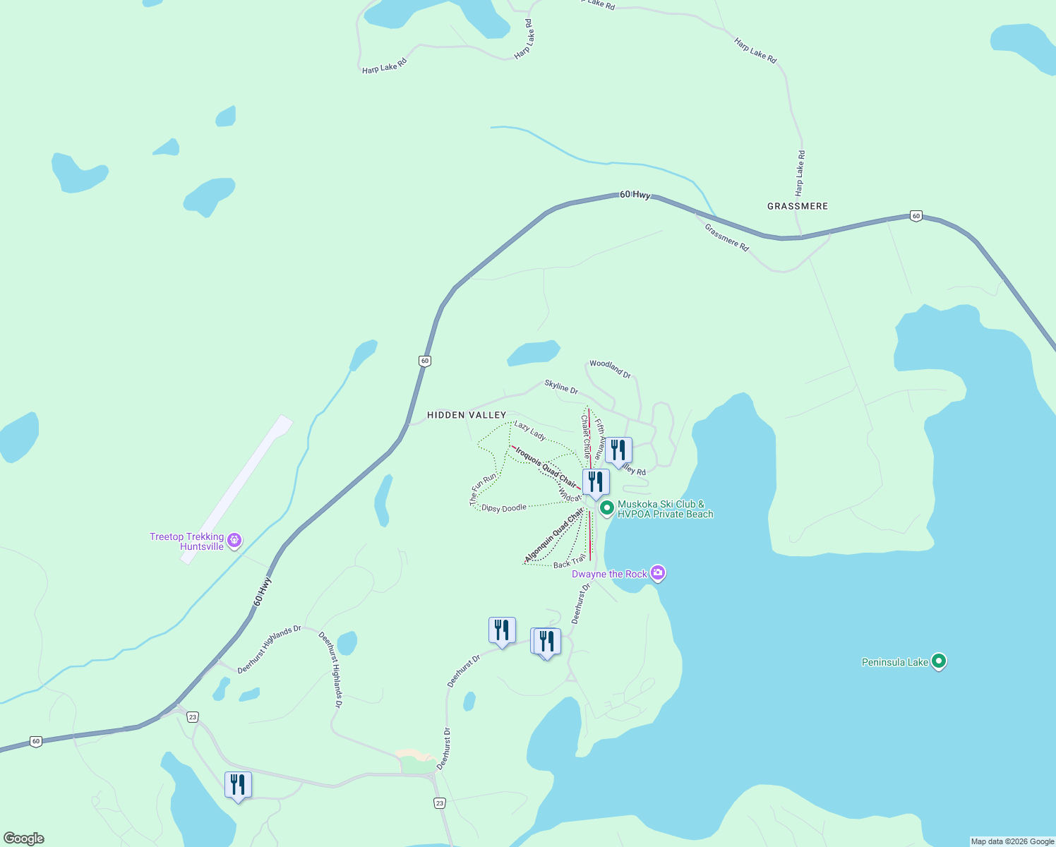 map of restaurants, bars, coffee shops, grocery stores, and more near 1591 Hidden Valley Road in Huntsville