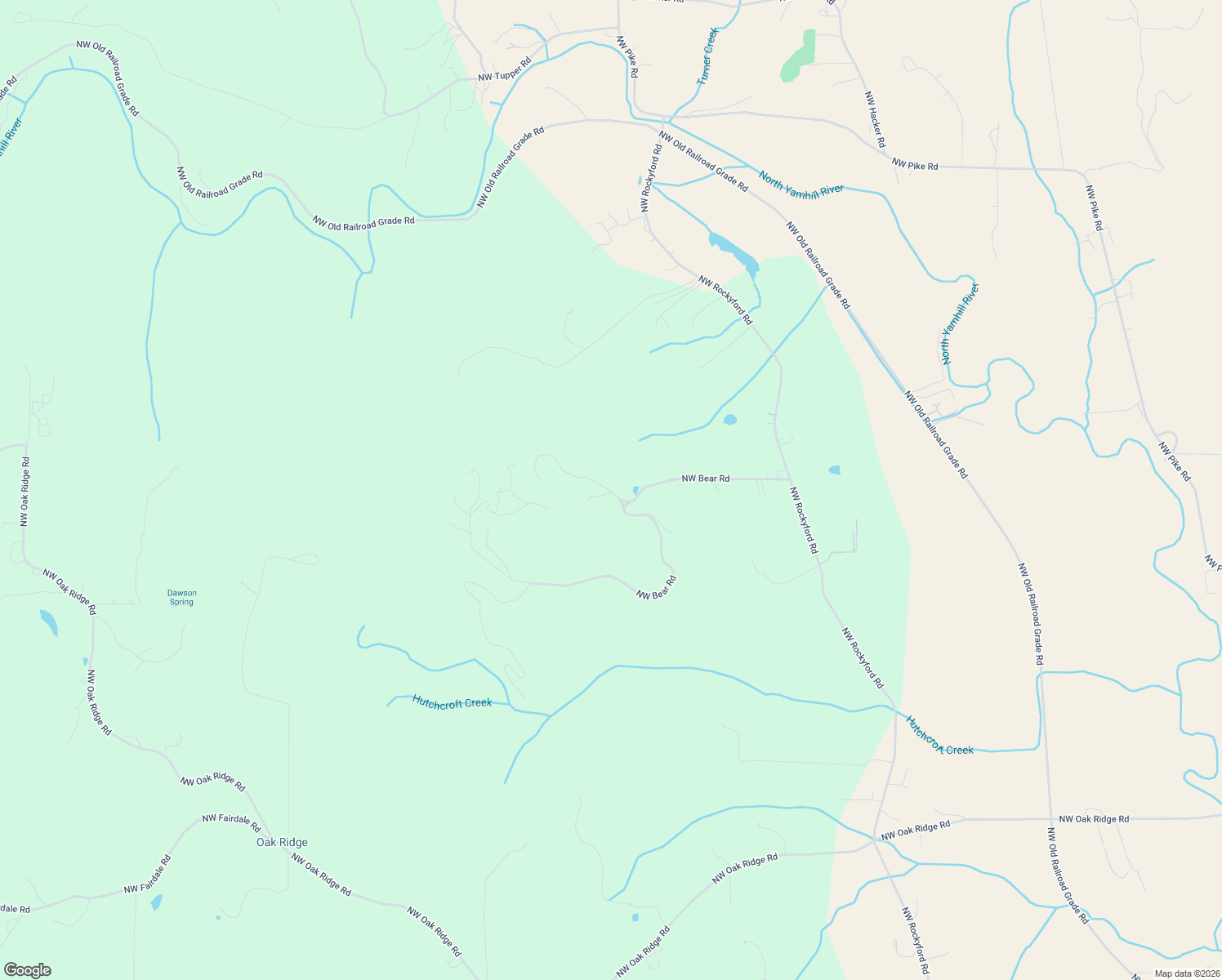 map of restaurants, bars, coffee shops, grocery stores, and more near 14250 Northwest Bear Road in Yamhill