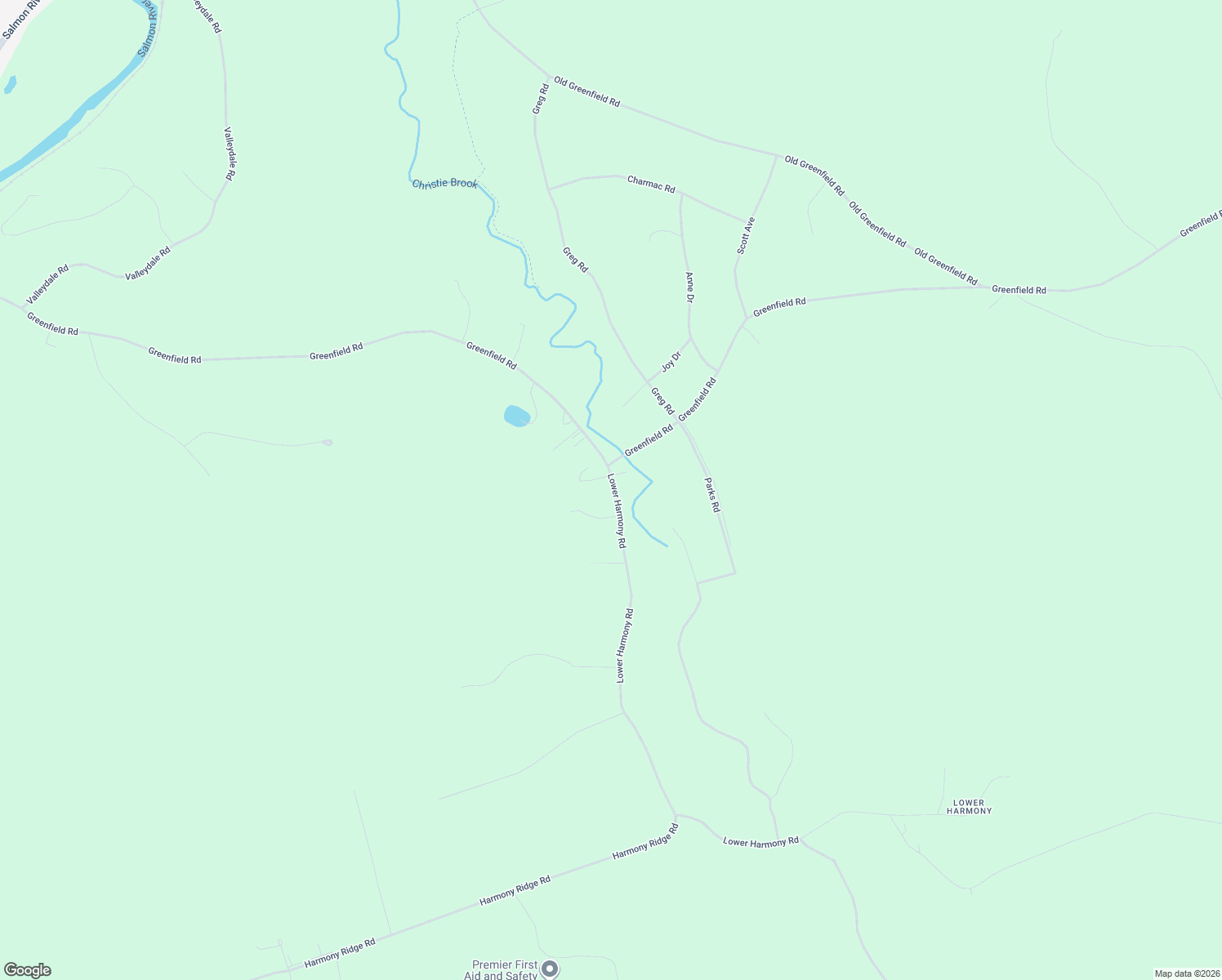 map of restaurants, bars, coffee shops, grocery stores, and more near 24 Lower Harmony Road in Harmony