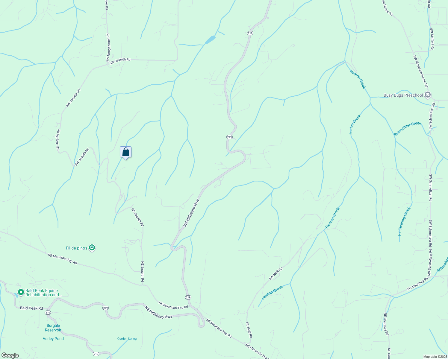 map of restaurants, bars, coffee shops, grocery stores, and more near 22134 Southwest Hillsboro Highway in Newberg