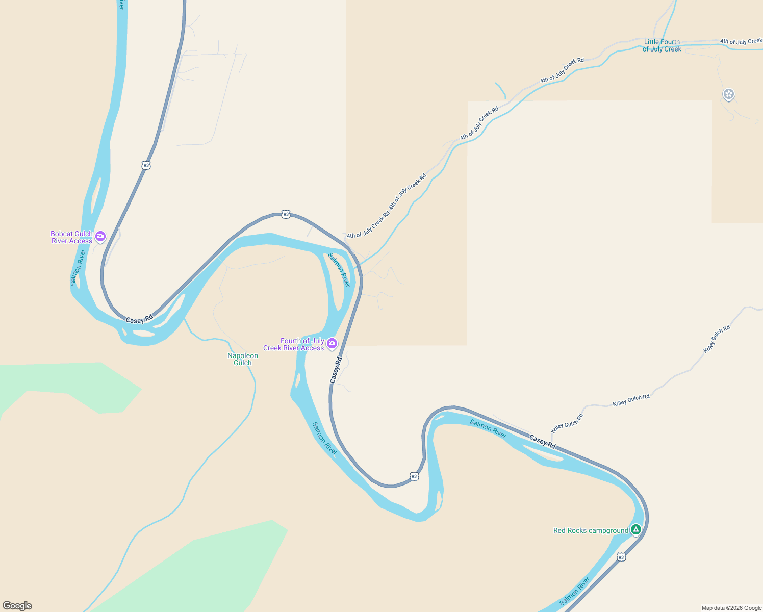 map of restaurants, bars, coffee shops, grocery stores, and more near Elk Ridge Road in North Fork